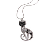 Fashionable and Cute Crystal Pendant Fox Cat Necklace